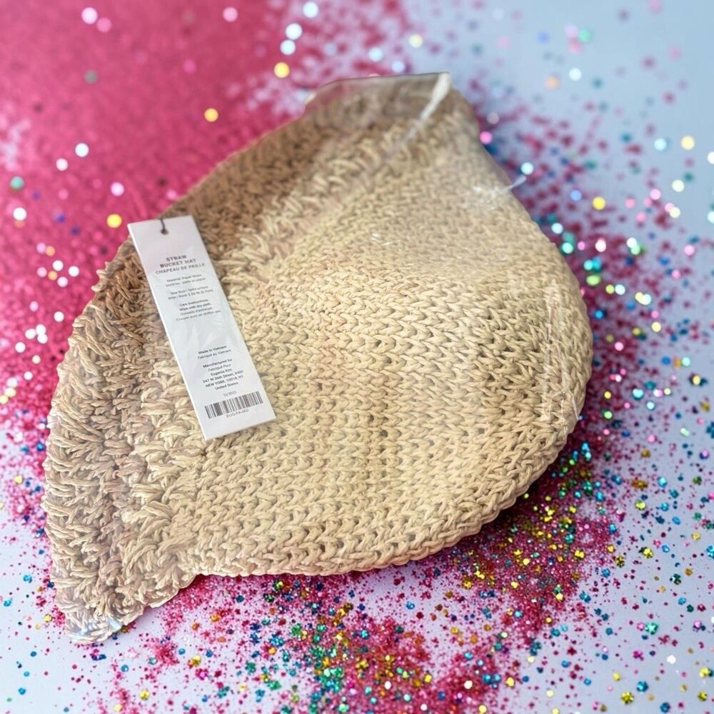 Eugenia Kim Straw Bucket Hat Brand New MSRP $165